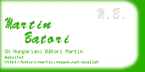 martin batori business card